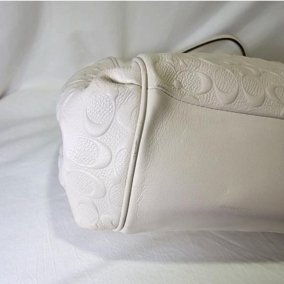 Coach Lexy Chain Shoulder Bag, Embossed Leather 13" (L) x 10 3/4" (H) x 5" (W) - Picture 8 of 14